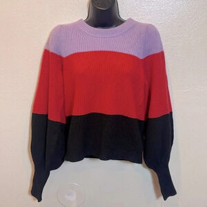 A.L.C. Sammy Color block Cashmere Lambswool Sweater size small